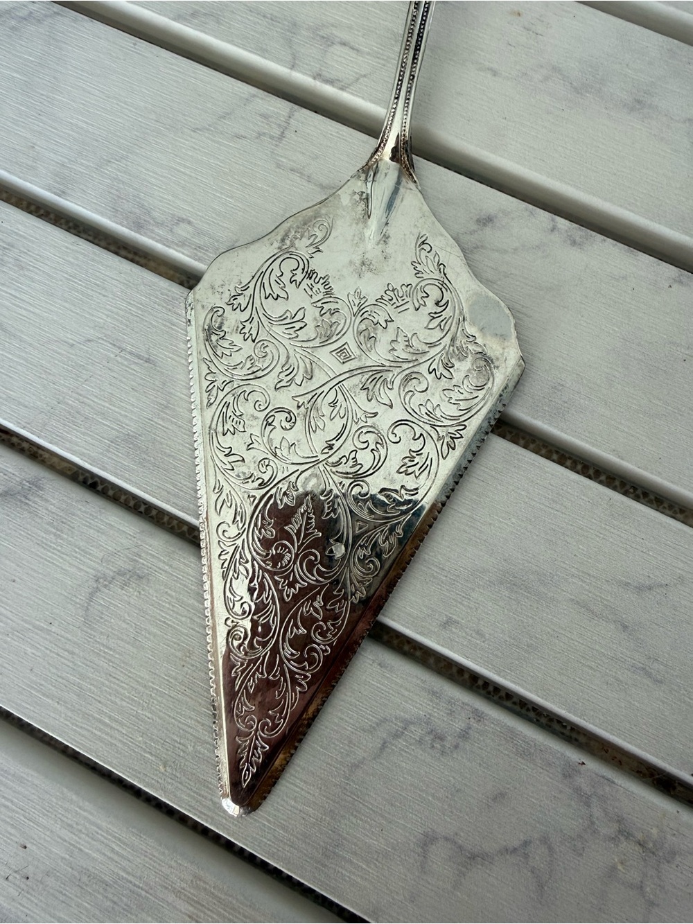 Vintage Italian Silverplate Cake Server